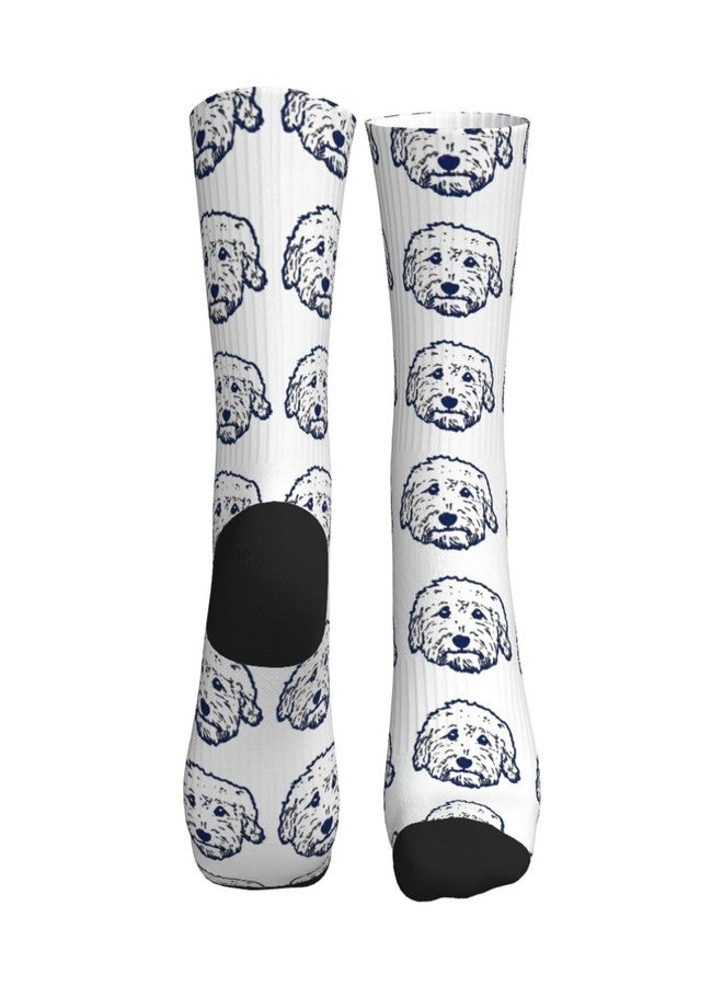 AIMASTZ Cute Goldendoodle Unisex Funny Novelty Sport Socks, Funky Crazy Cool Soft Crew Socks - Image 2